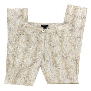 White House Black Market Womens Pants Slim Leg Snake Print‎ Sz 0